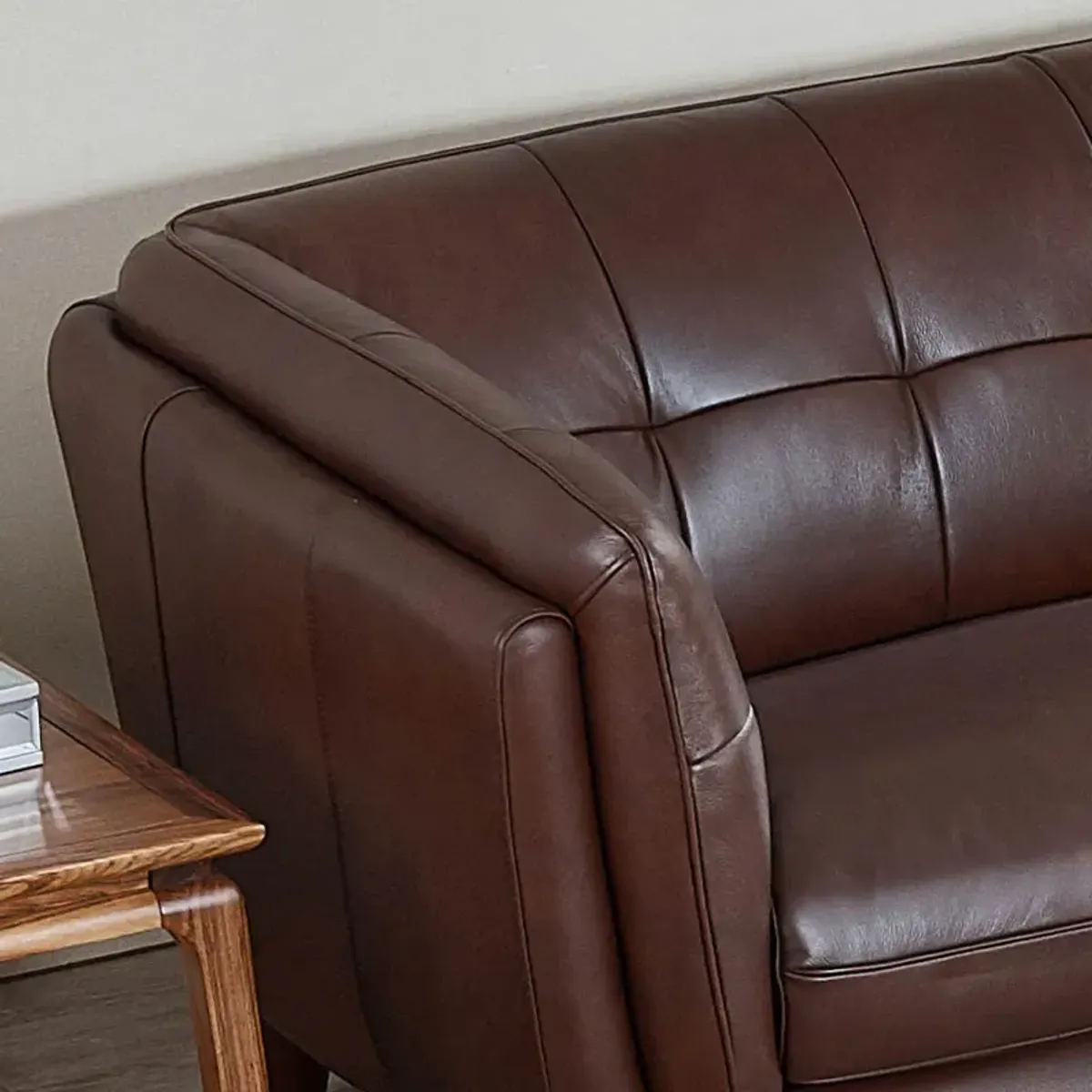 Solana Top Grain Leather Loveseat