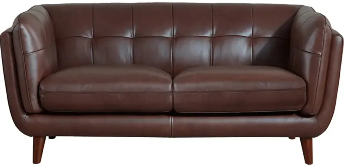 Solana Top Grain Leather Loveseat