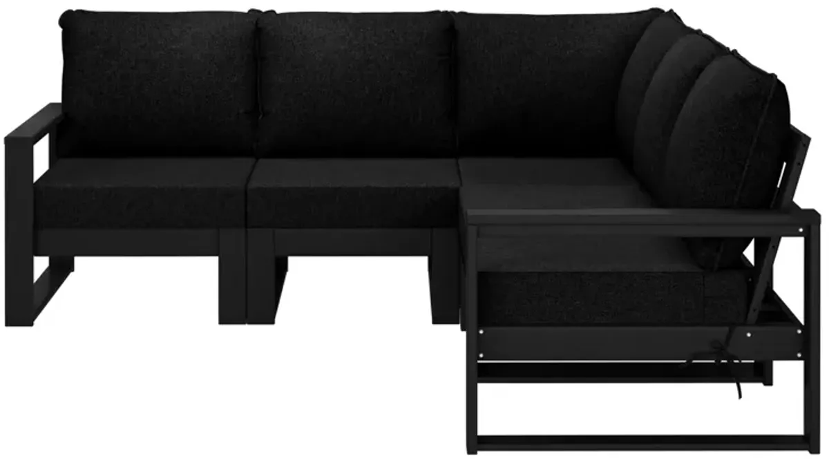WestinTrends 5-Piece Outdoor Patio Corner Sectional Sofa Conversation Set