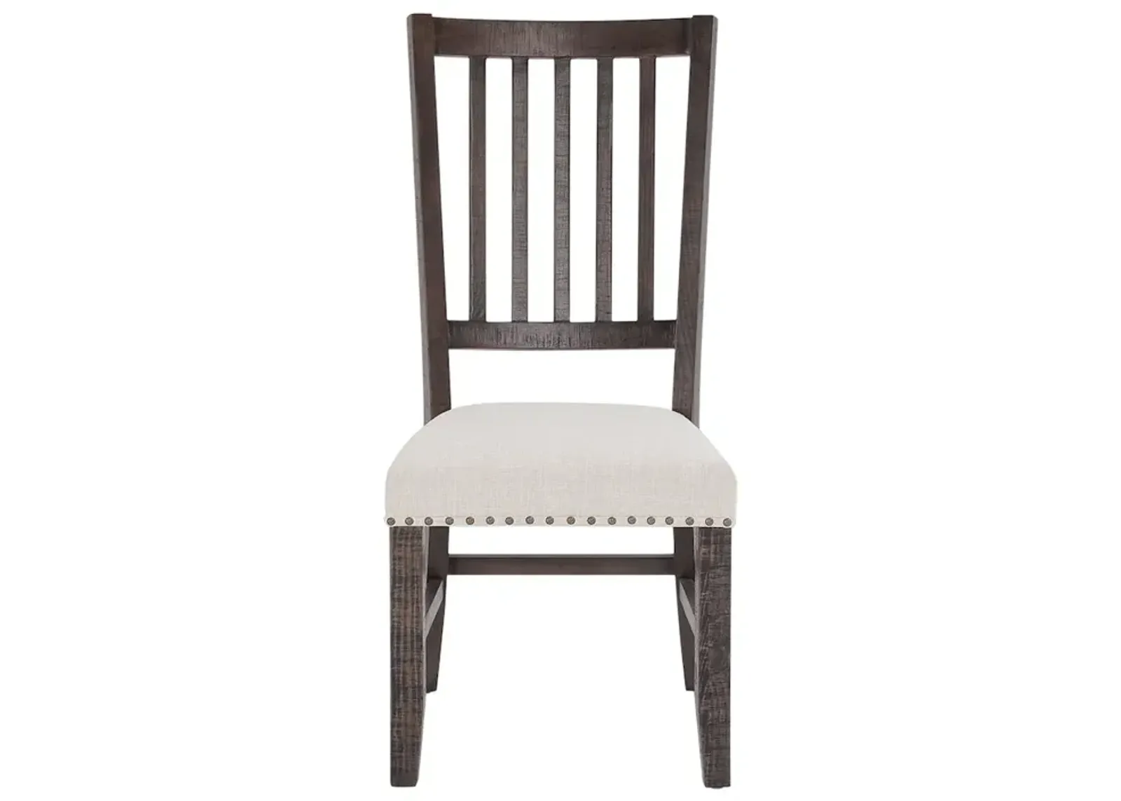 Jofran Willow Creek Distressed Solid Wood Upholstered Slatback Chair (Set of 2)