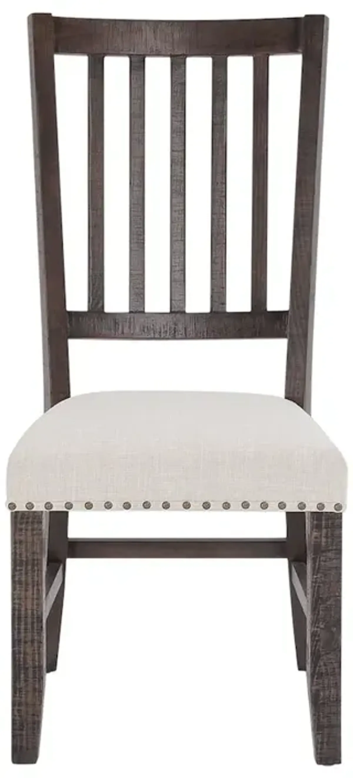 Jofran Willow Creek Distressed Solid Wood Upholstered Slatback Chair (Set of 2)