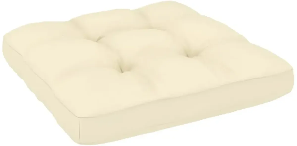 vidaXL Pallet Sofa Cushion Cream 27.6"x27.6"x4.7"