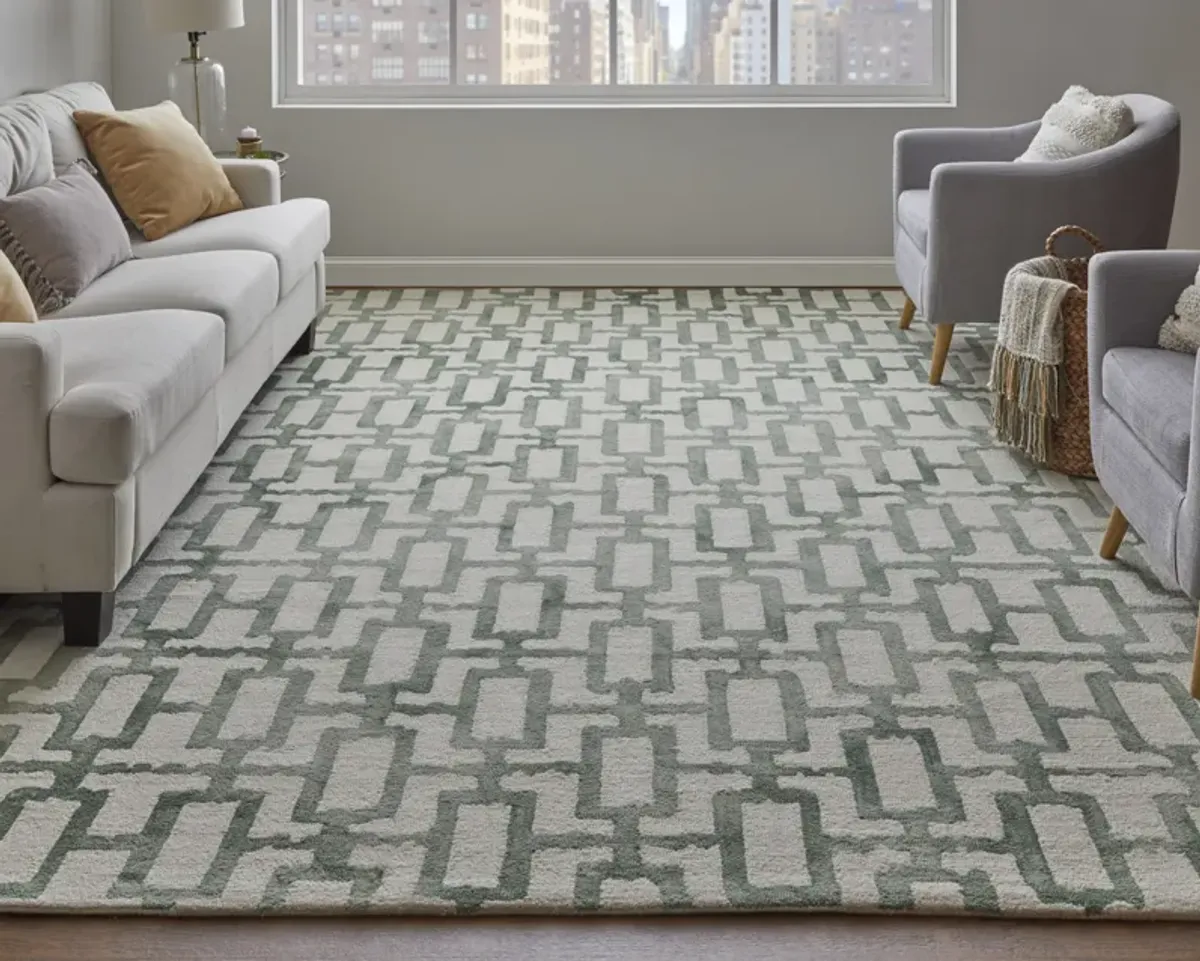 Lorrain 8919F Ivory/Green 3'6" x 5'6" Rug