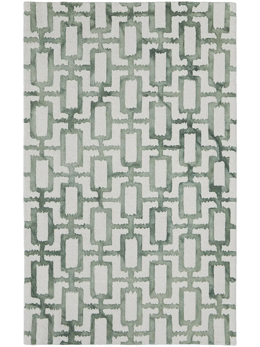 Lorrain 8919F Ivory/Green 3'6" x 5'6" Rug