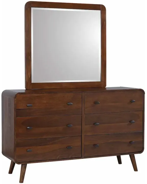 Coaster Co. of America Robyn 6-drawer Dresser with Mirror Dark Walnut
