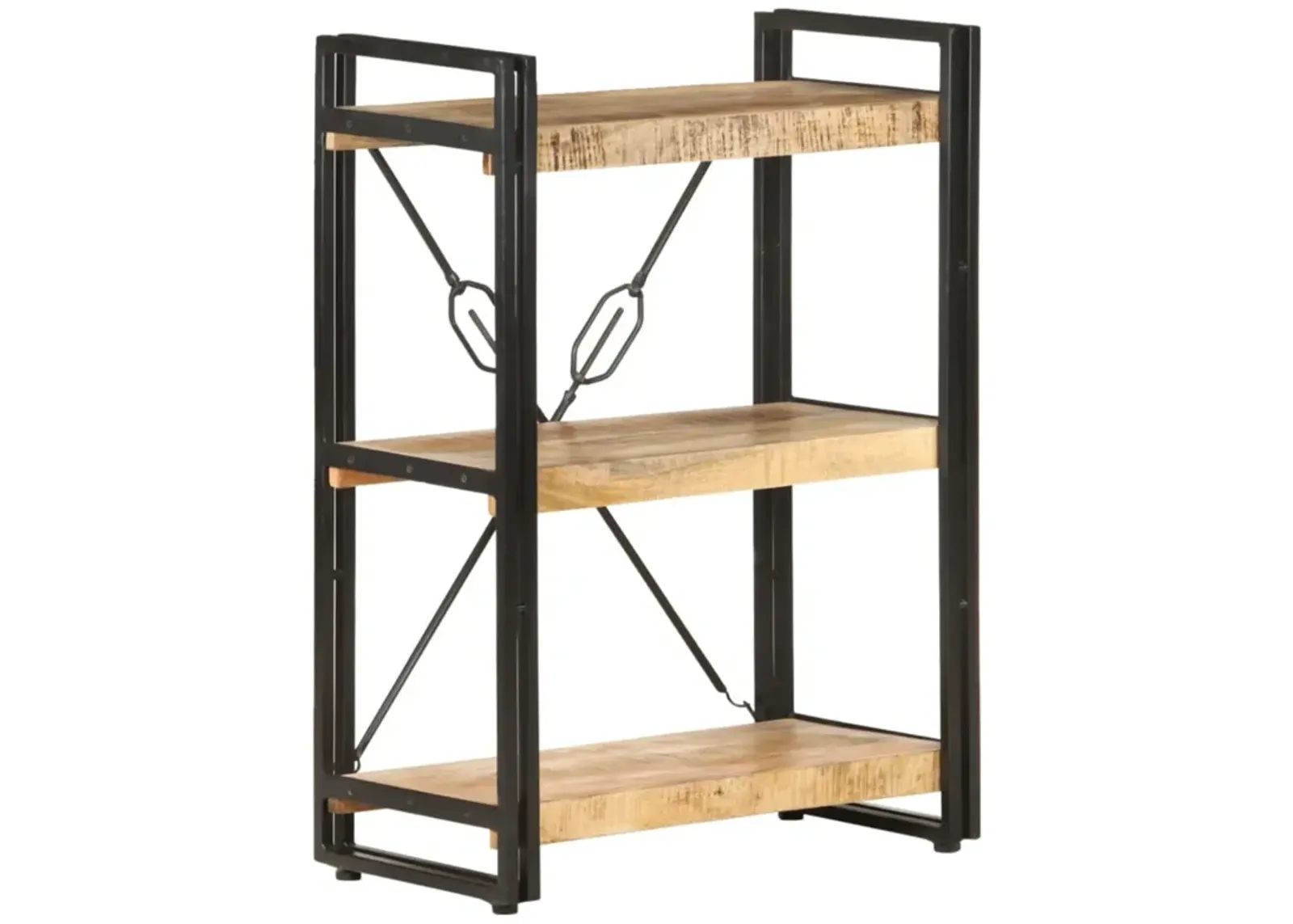 vidaXL 3-Tier Bookcase 23.6"x11.8"x31.5" Solid Mango Wood