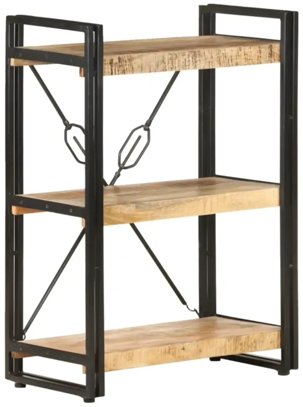 vidaXL 3-Tier Bookcase 23.6"x11.8"x31.5" Solid Mango Wood