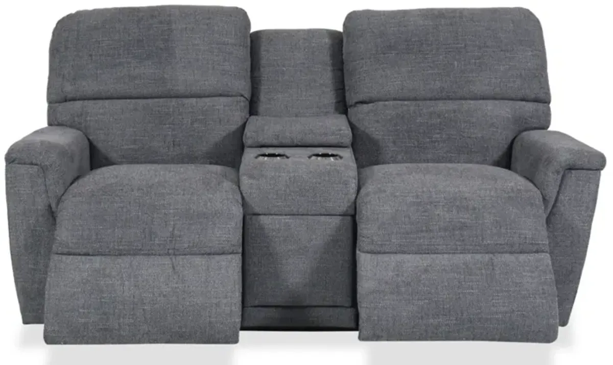 Ava Harbor Power Reclining Loveseat with Headrest & Console
