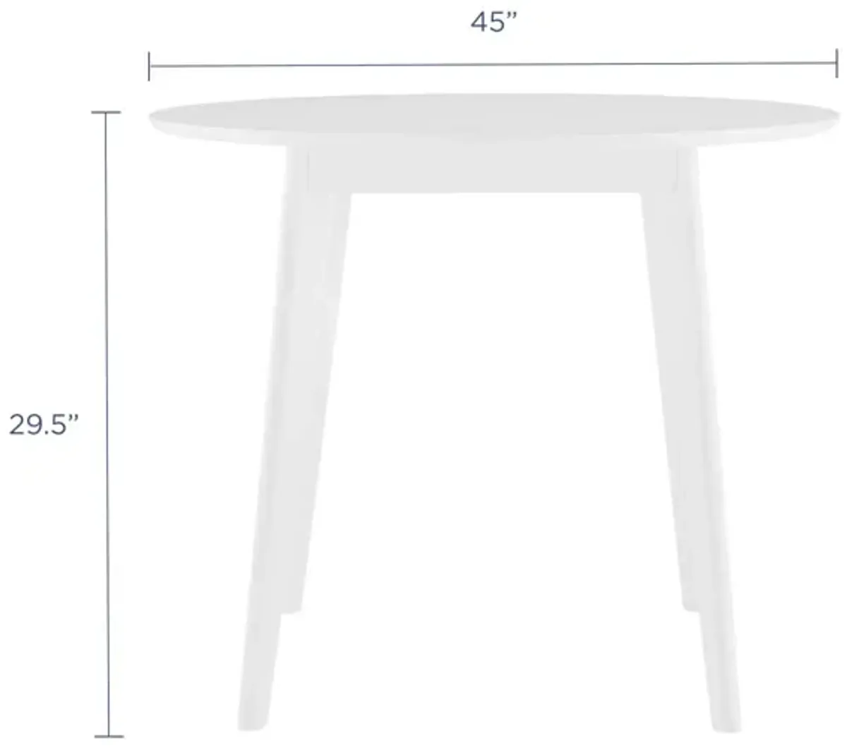 Modway - Vision 45" Round Dining Table White