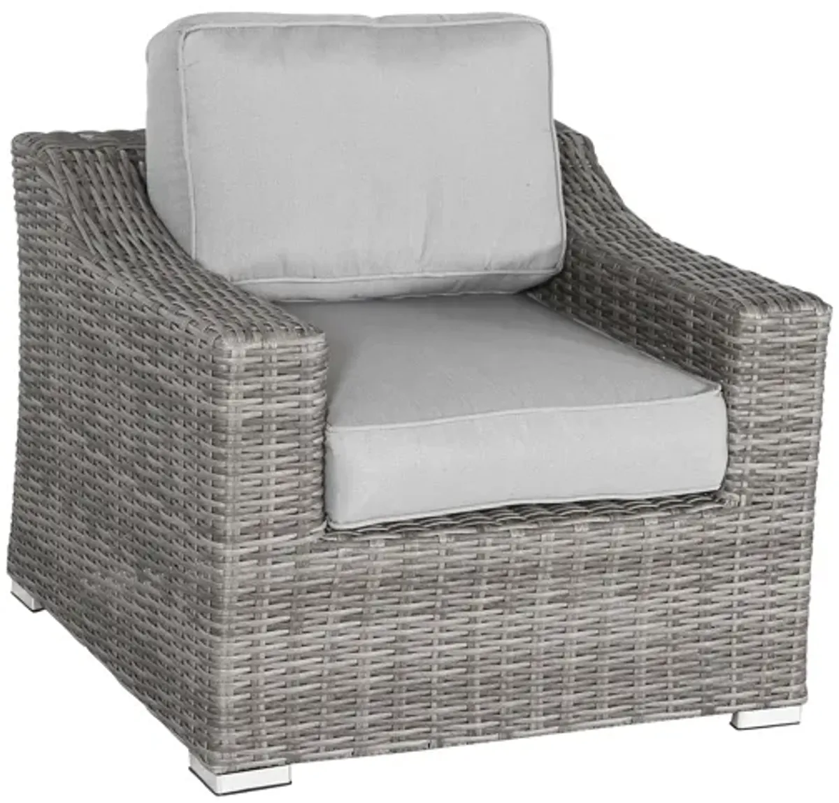 Living Source International Fully Assembled Patio Chair with Cushions mixed Gray