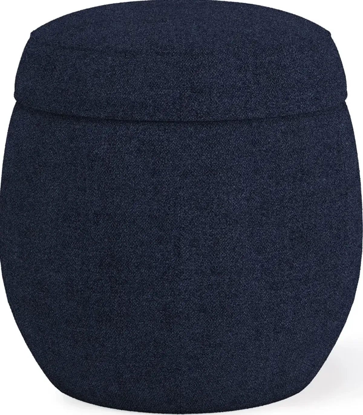 Flex Upholstered Ottoman in Blue Jeans Chenille