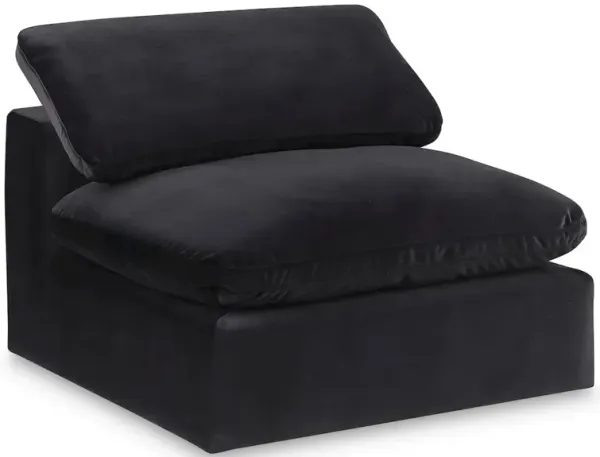 Meridian Furniture Comfy Black Velvet Modular Armless Chair
