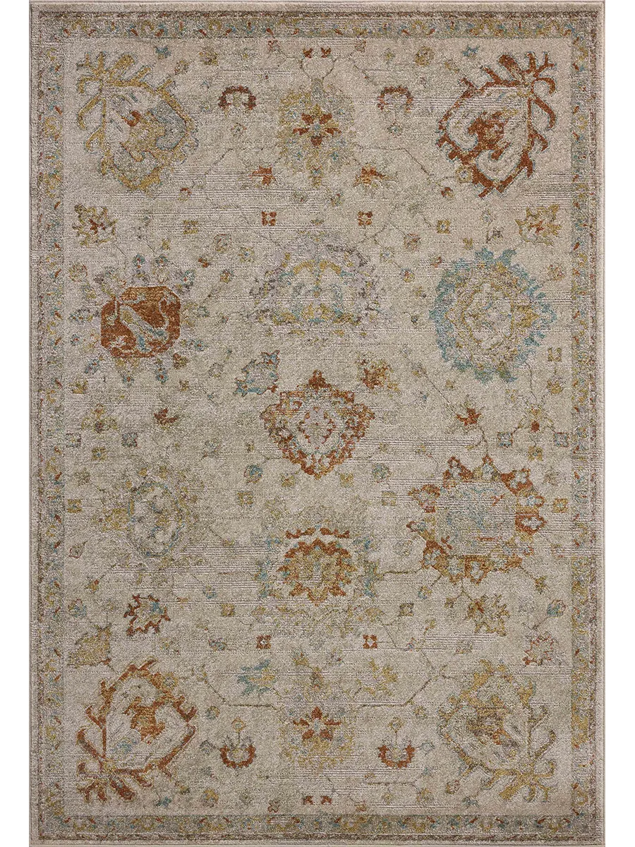 Mona Oatmeal/Multi 3'7" x 5'7" Accent Rug by Magnolia Home by Joanna Gaines x Loloi