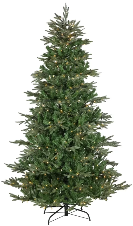 7.5' Pre-Lit Hudson Fir Artificial Christmas Tree  Warm White LED Lights