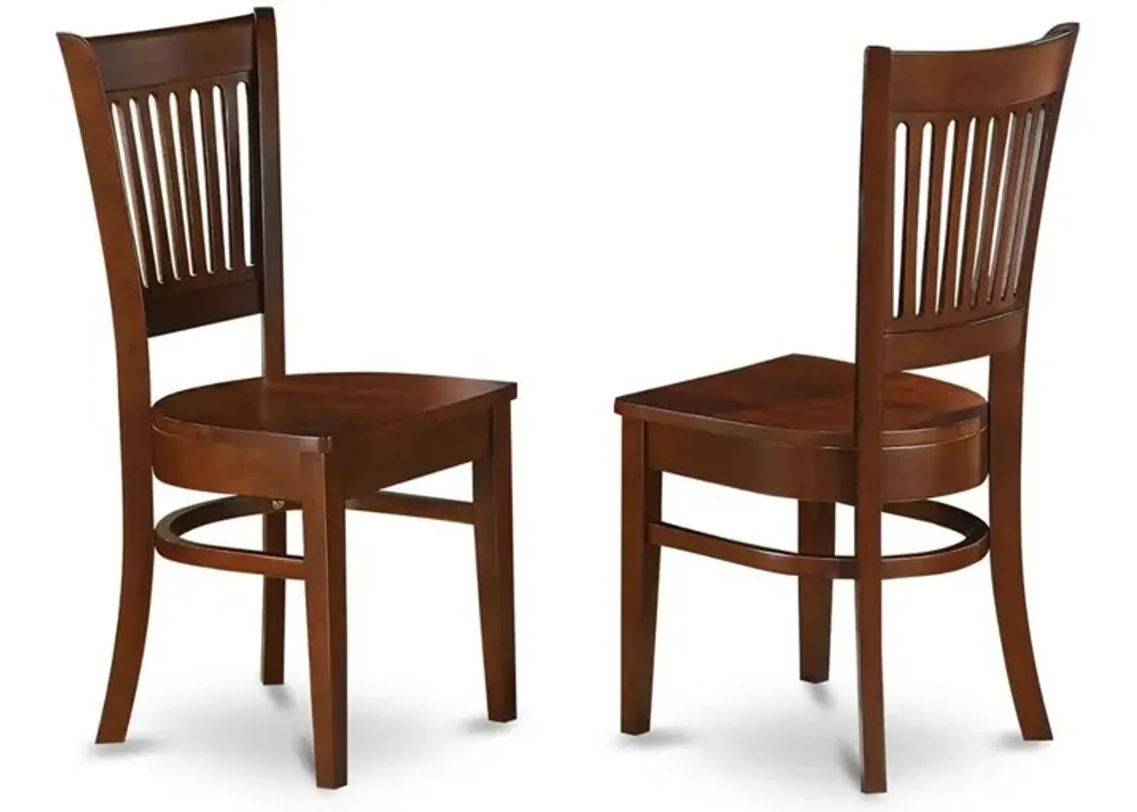 Vancouver Wood Seat Dining Chairs in Espresso Finish, Set of 2