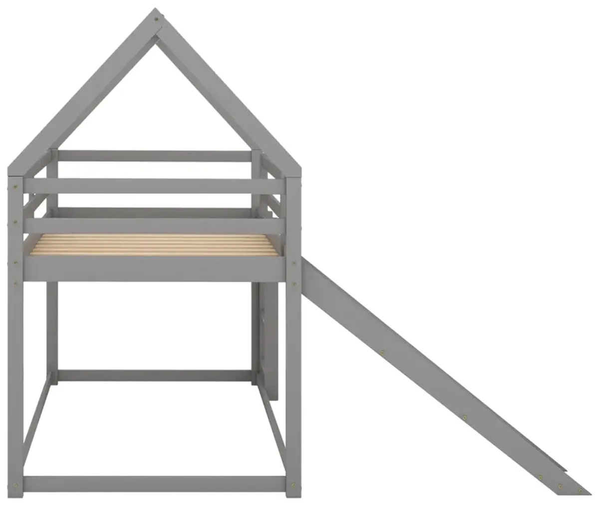 Merax Twin Size Bunk House Bed with Slide and Ladder.