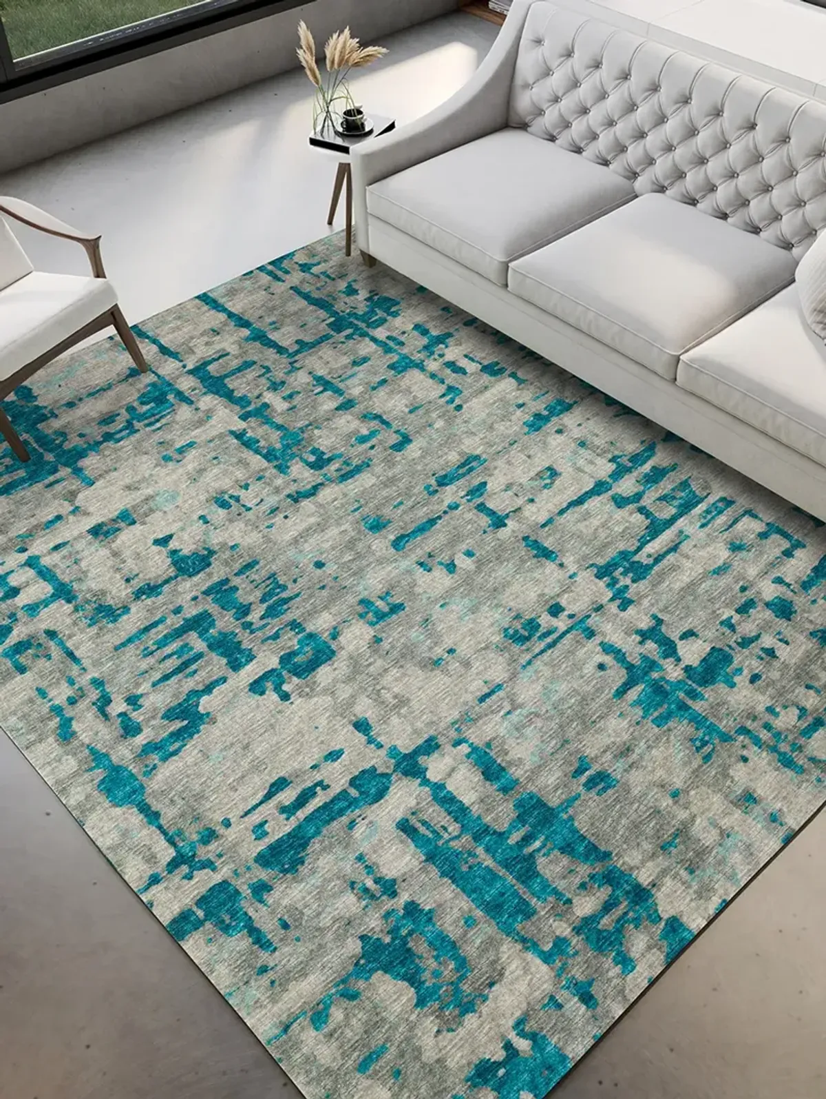 Brisbane BR5 Teal 5' x 7'6" Rug