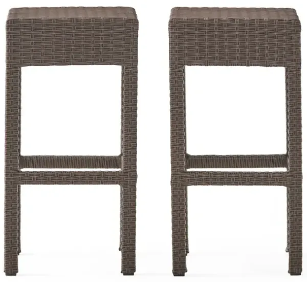 Streamdale Milton Wicker Backless Bar Stool