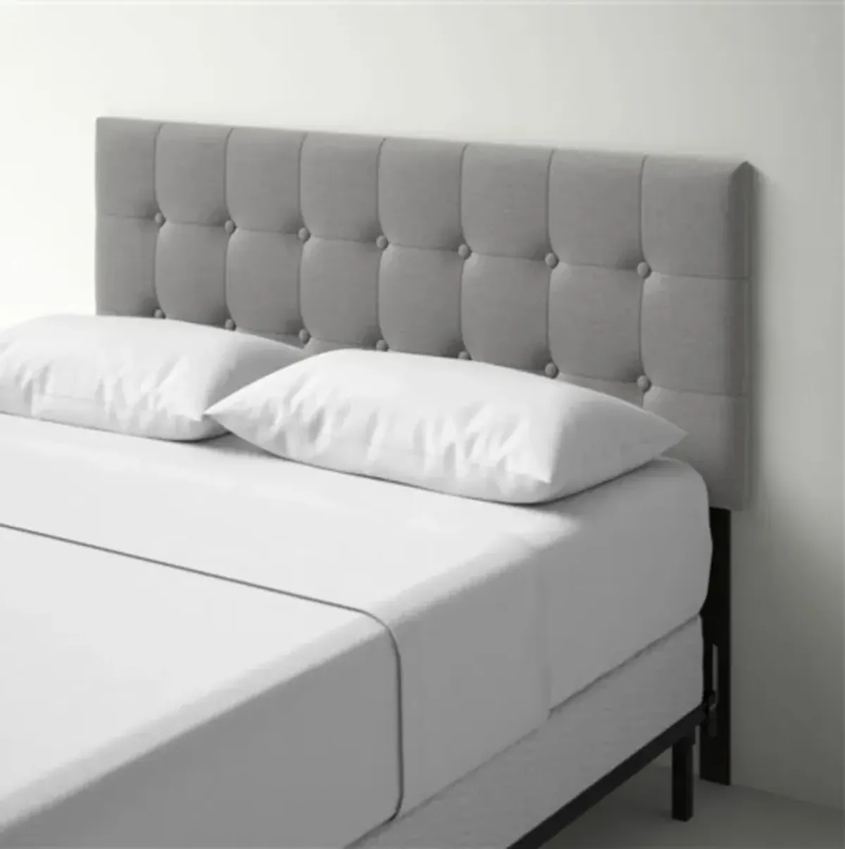 Fabric Upholstered Button Tufted Headboard for Modern Bedroom Decor