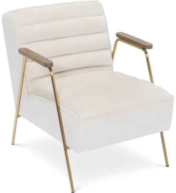 Meridian Furniture Woodford Cream Velvet Accent Chair