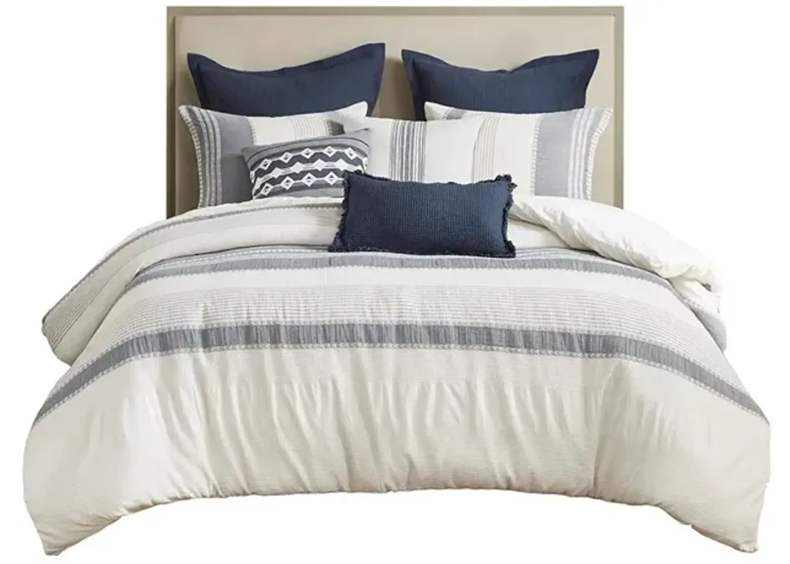 Gracie Mills Elena Oversized Cotton Jacquard Comforter Set - Full/Queen