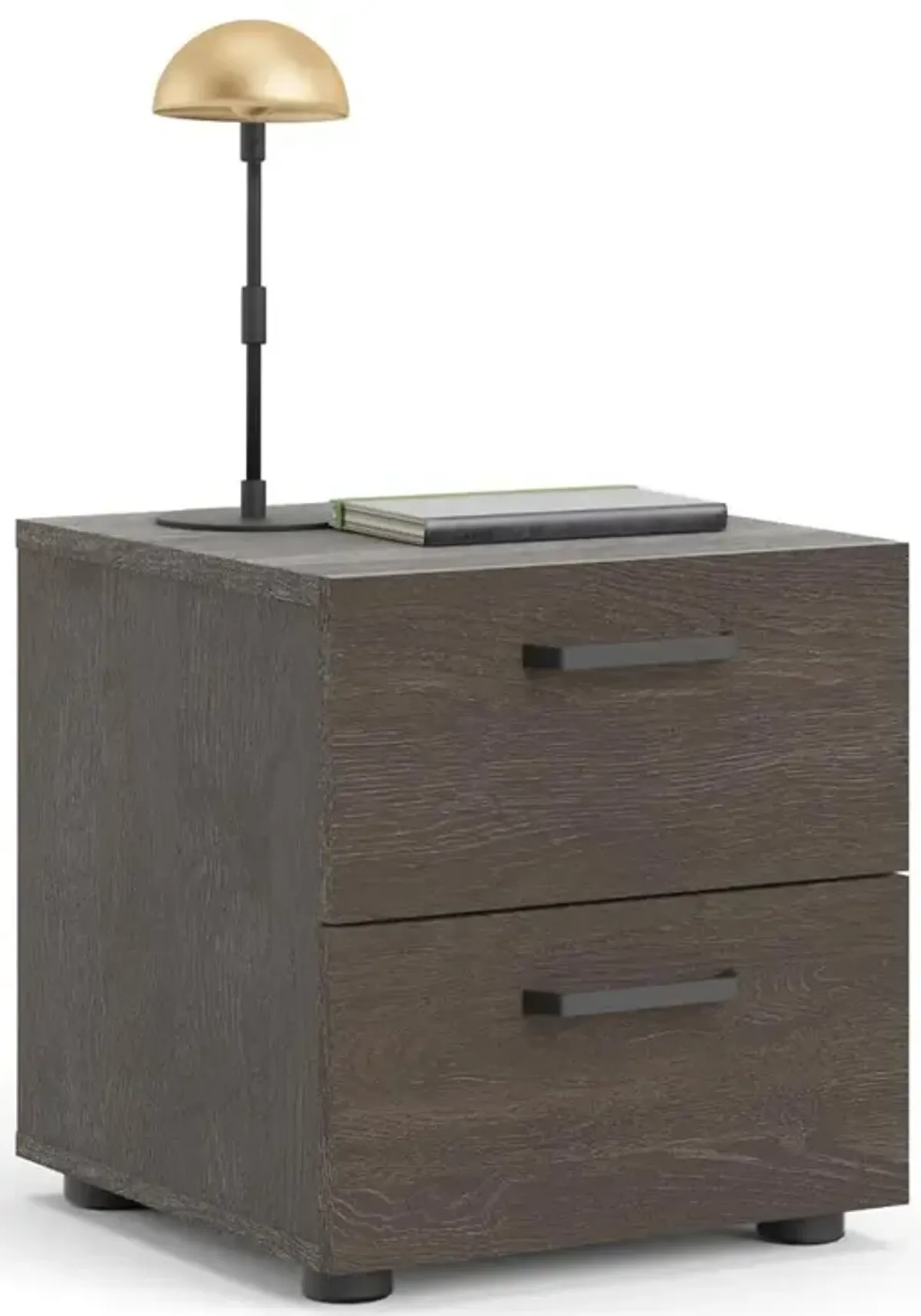 Tvilum Dallas 2 Drawer Nightstand, Dark Chocolate