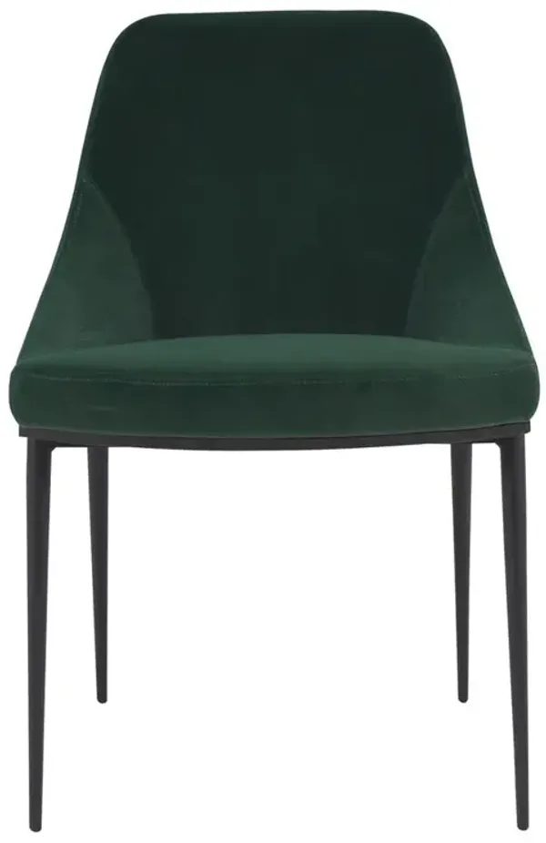 Belen Kox Sedona Dining Chair Green Velvet-Set Of Two