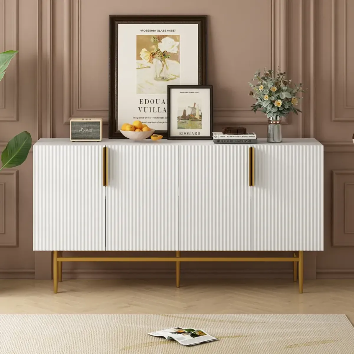 Merax Modern Elegant 4-door Sideboard Buffet Cabinet