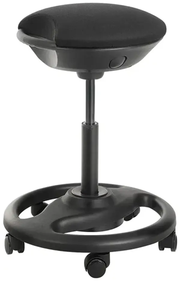 Hivvago Black Height Adjustable Office Stool Chair