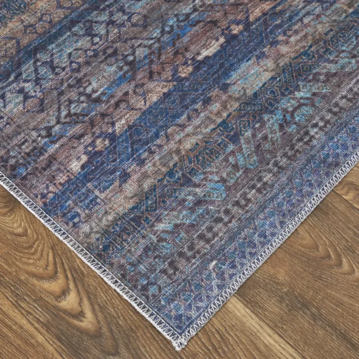 Voss 39H3F Blue/Purple/Brown 2'7" x 8' Rug