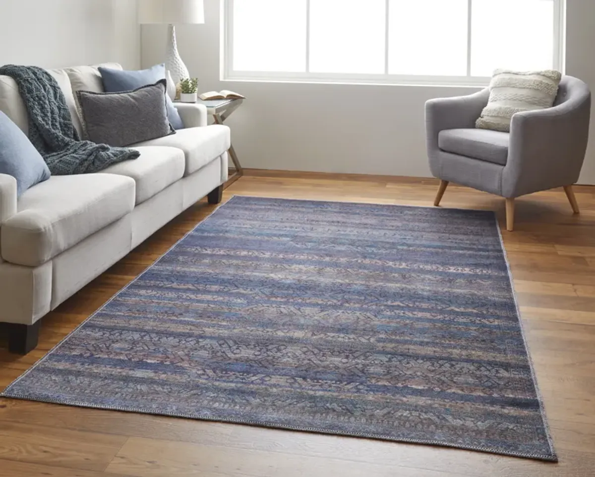 Voss 39H3F Blue/Purple/Brown 2'7" x 8' Rug