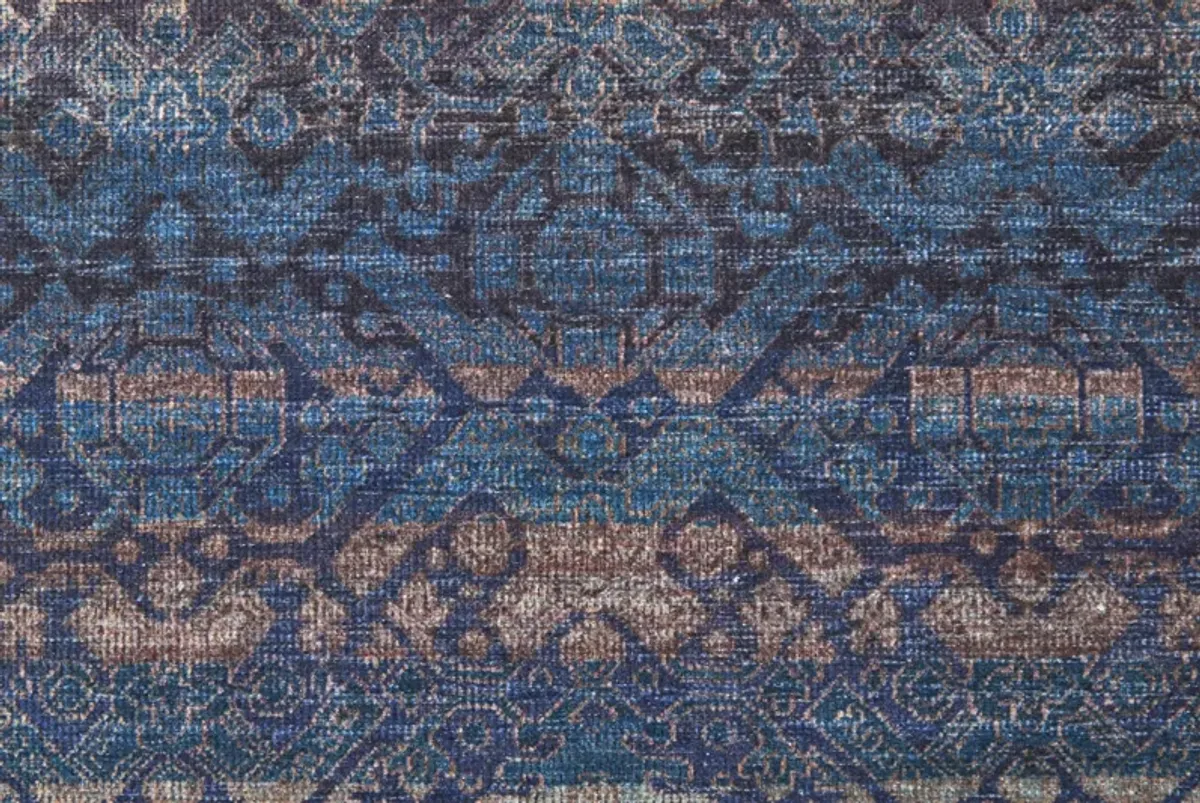 Voss 39H3F Blue/Purple/Brown 2'7" x 8' Rug