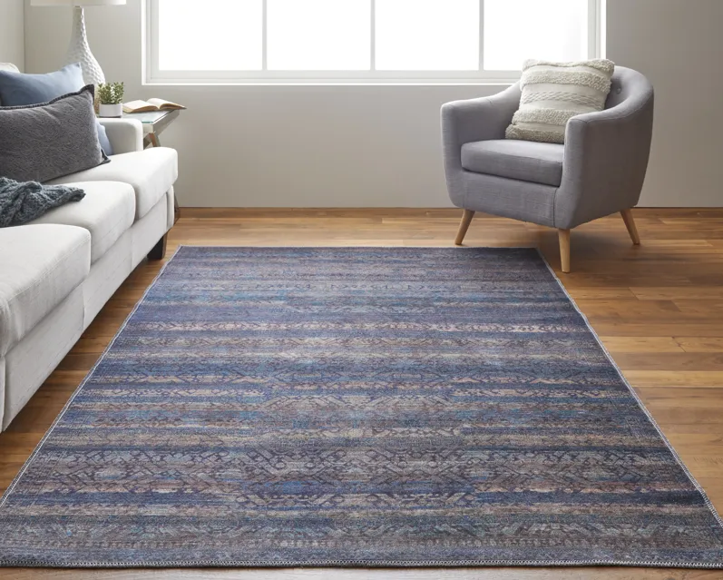 Voss 39H3F Blue/Purple/Brown 2'7" x 8' Rug