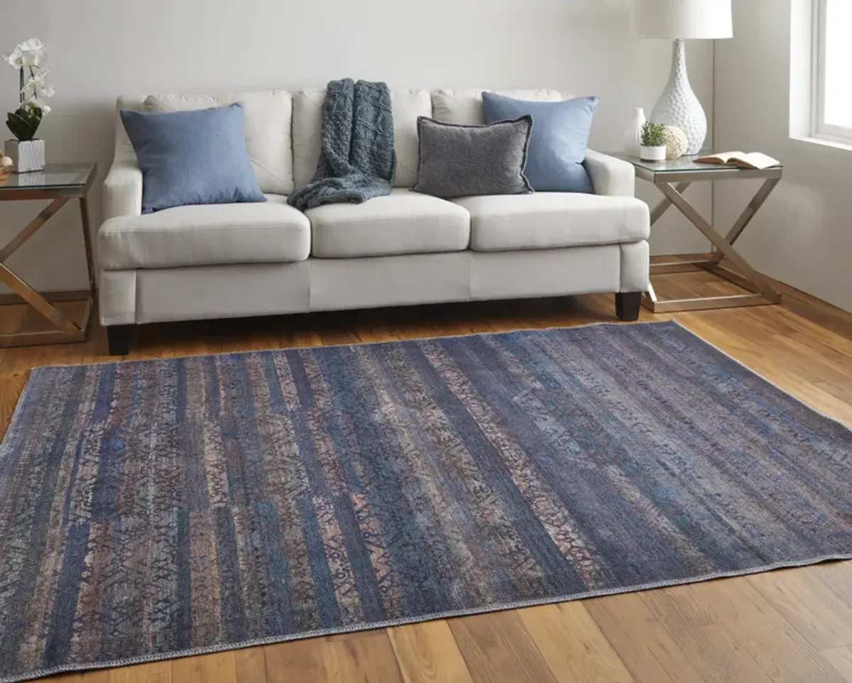 Voss 39H3F Blue/Purple/Brown 2'7" x 8' Rug