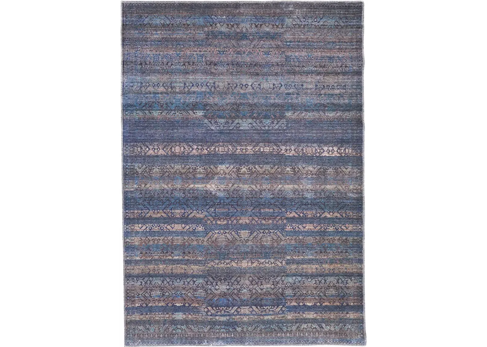 Voss 39H3F Blue/Purple/Brown 2'7" x 8' Rug