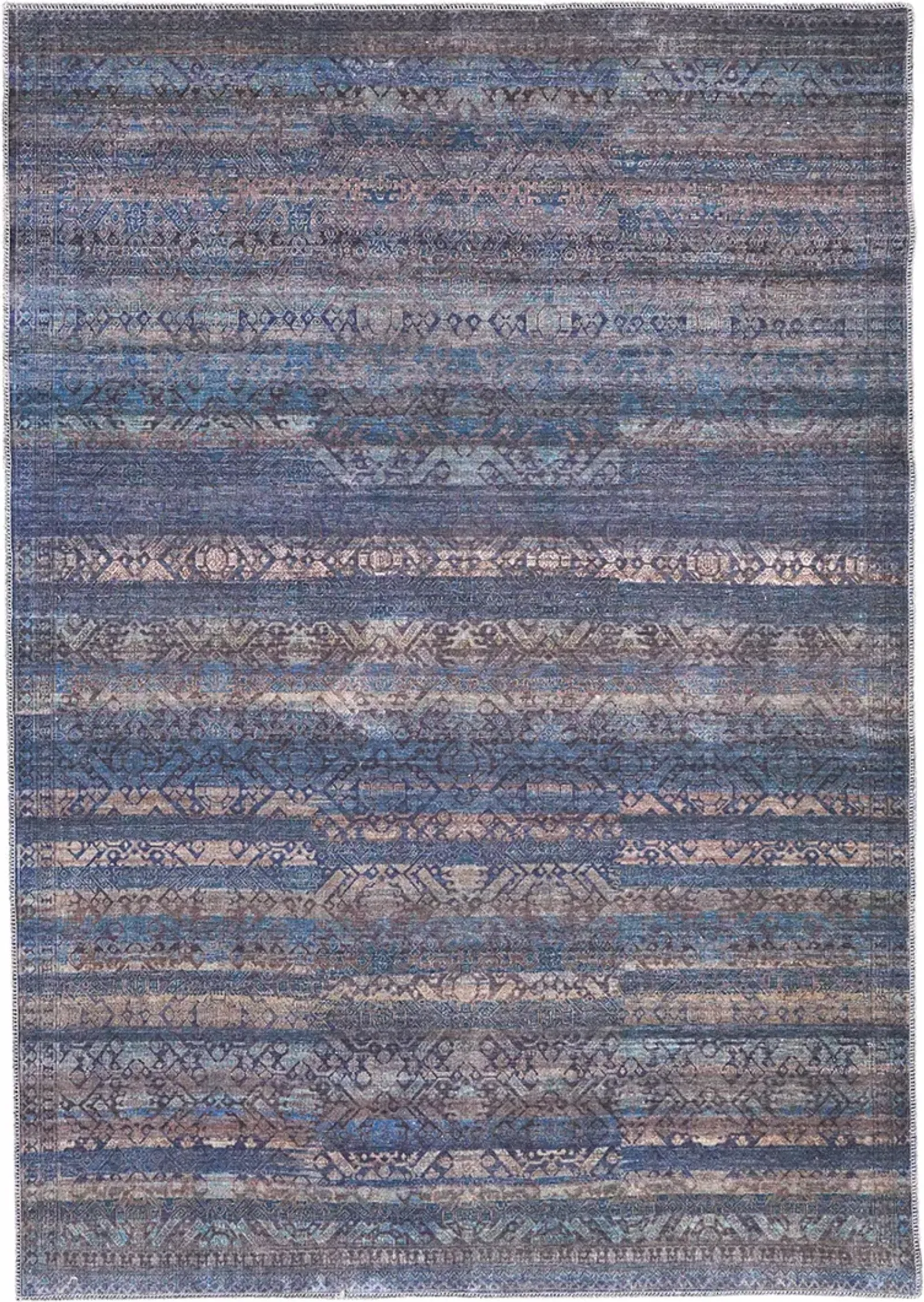 Voss 39H3F Blue/Purple/Brown 2'7" x 8' Rug