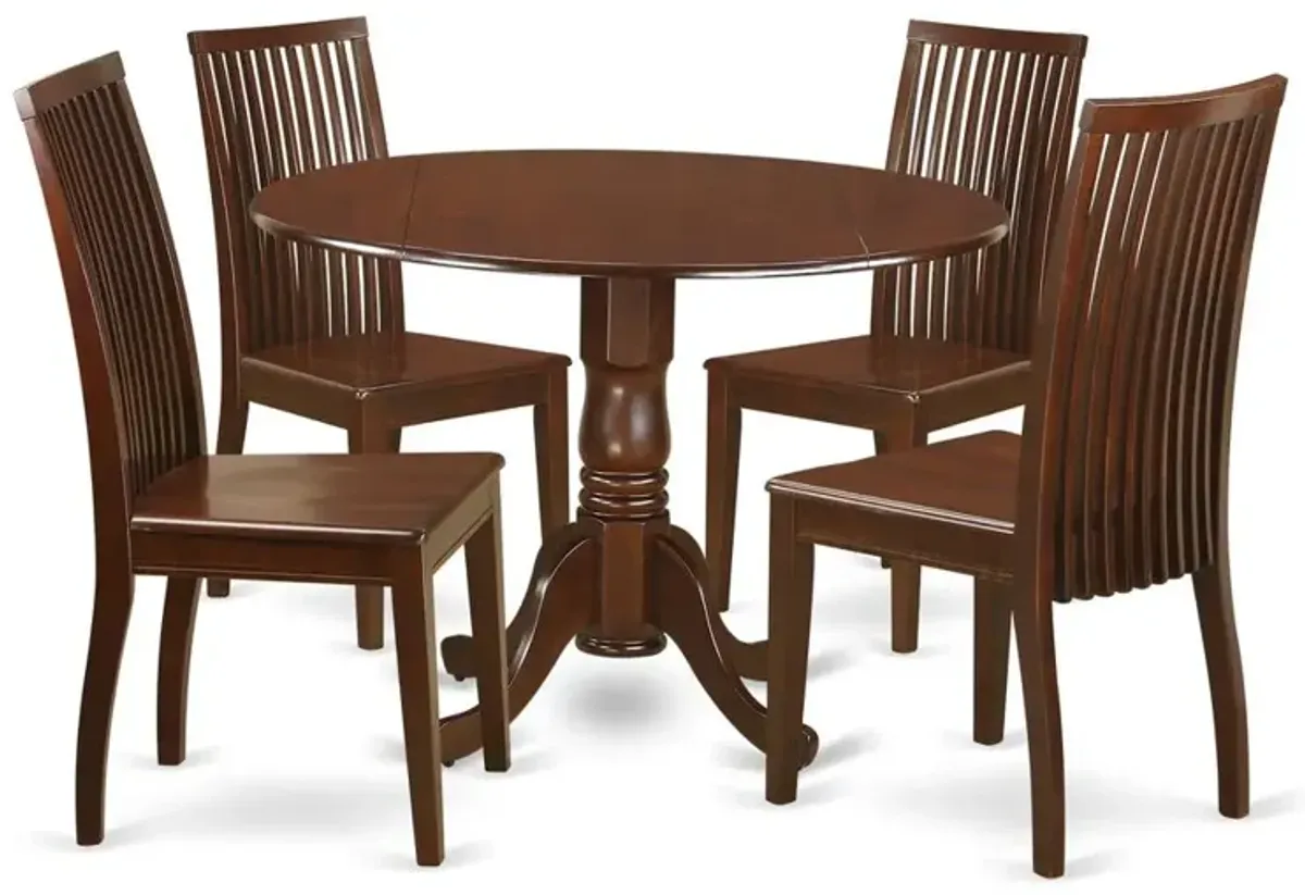 Dining Room Set Mahogany, DLIP5-MAH-W