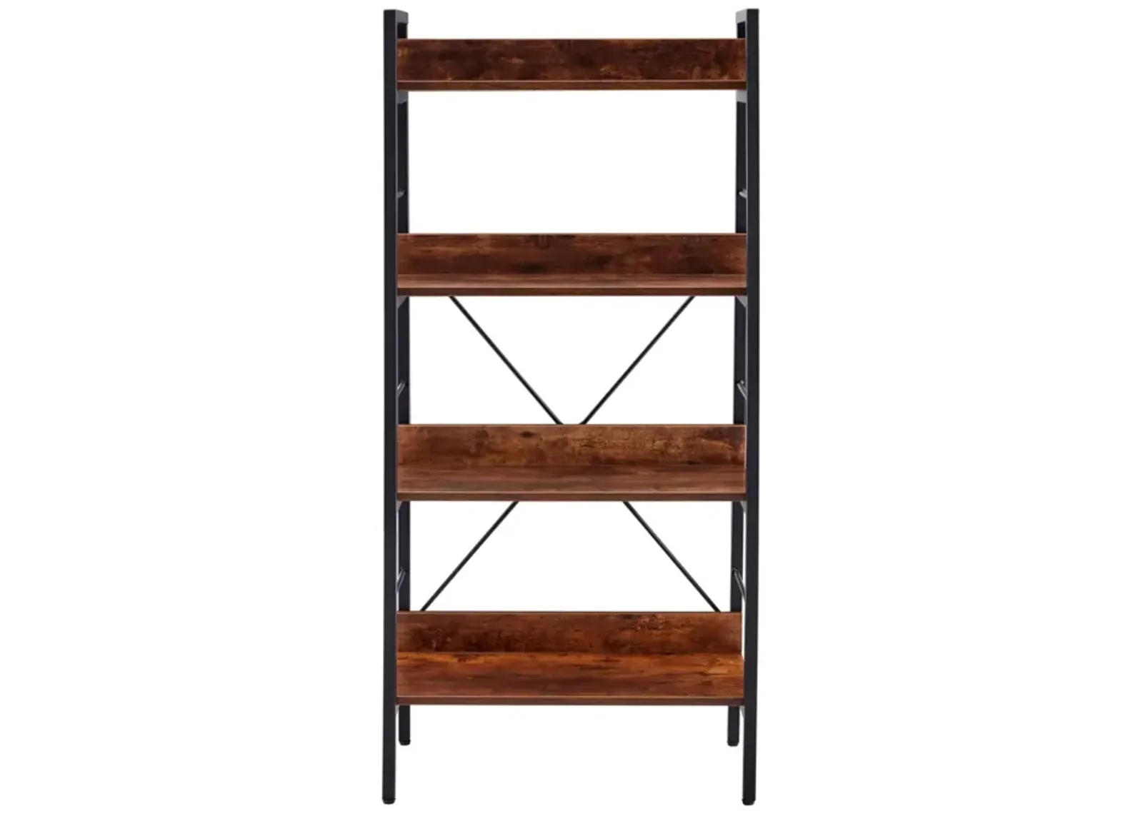 DN 3&4 LAYER DISPLAY BOOKSHELF H LADDER SHELF STORAGE SHELVES RACK SHELF UNIT METAL FRAME, TIGGER, 2 pc per 2 cartons