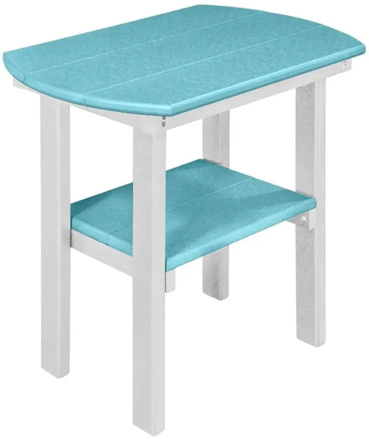 OS Home and Office Model 525ARW Oval End Table in Aruba Blue with a White Base, Made in the USA