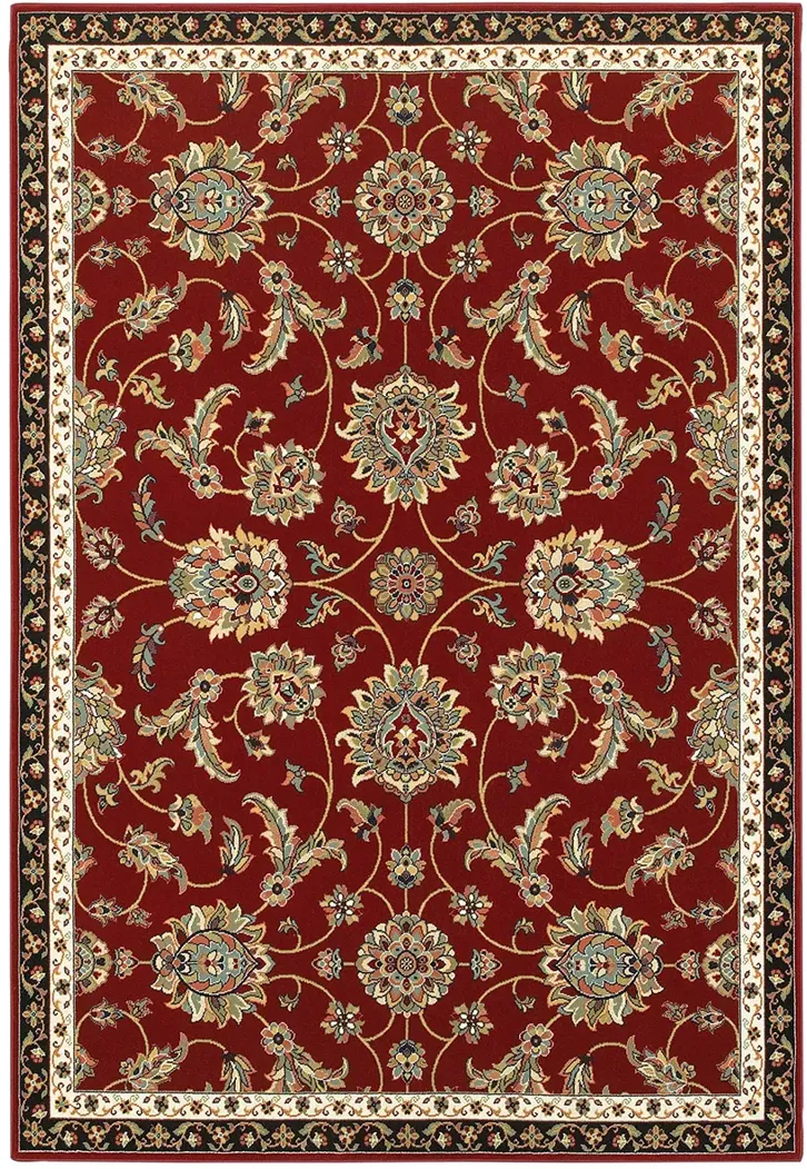 Kashan 3'10" x 5'5" Red Rug