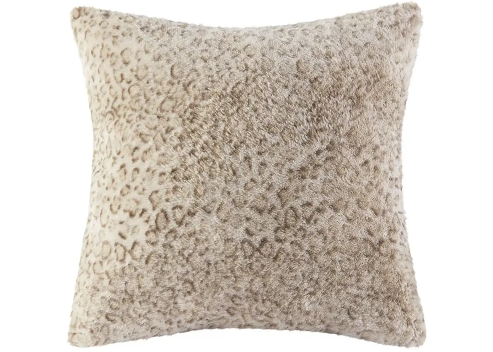 Gracie Mills Shawn Faux Brushed long Fur Square Pillow