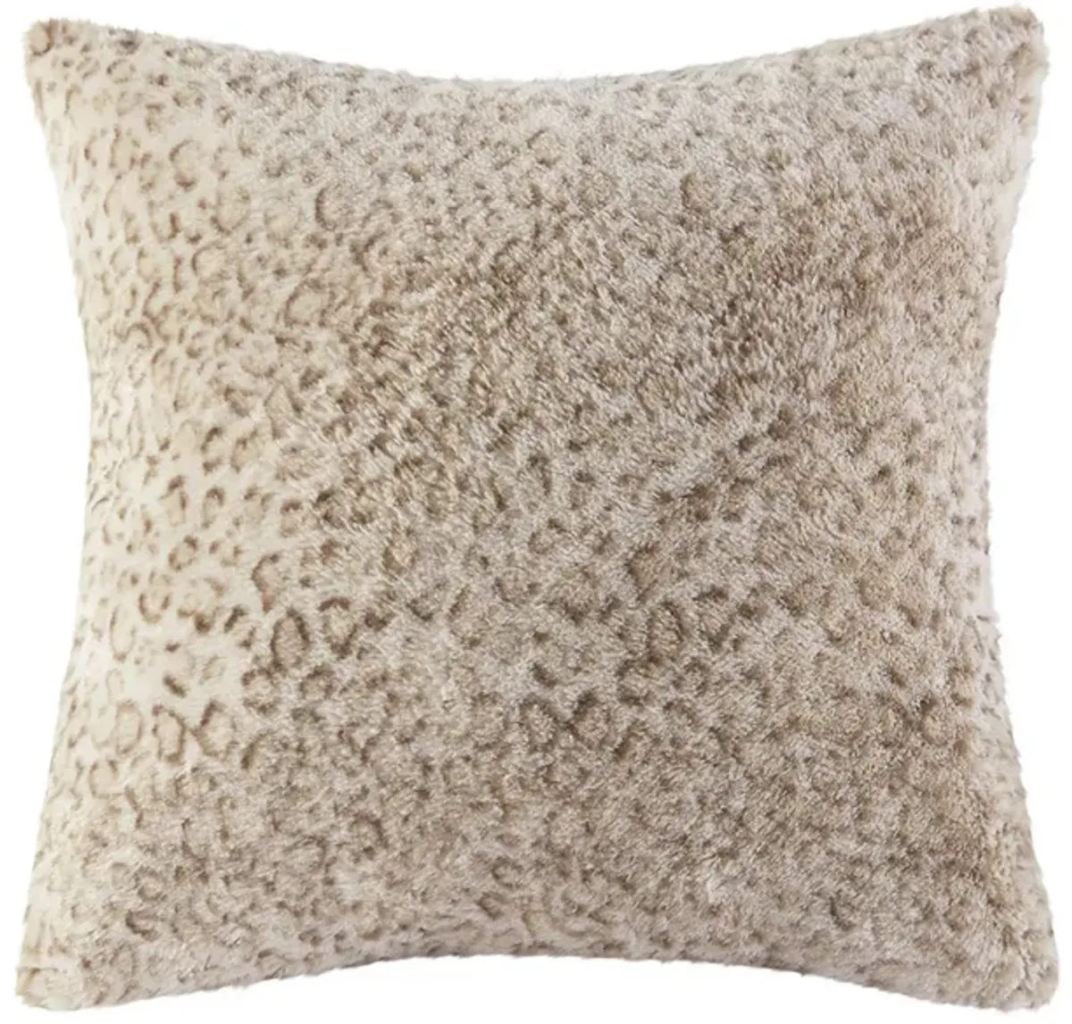 Gracie Mills Shawn Faux Brushed long Fur Square Pillow