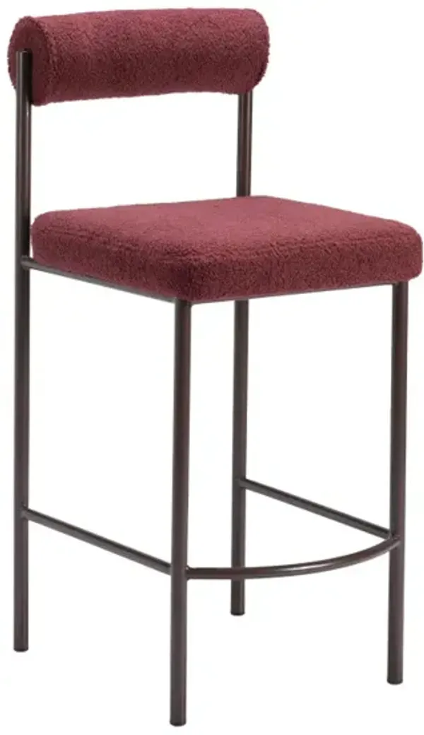 Livorno Counter Stool (Set of 2) Red & Bronze