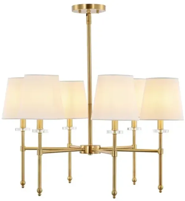 Cillian 6-Light Mid-Century Modern Iron LED Chandelier