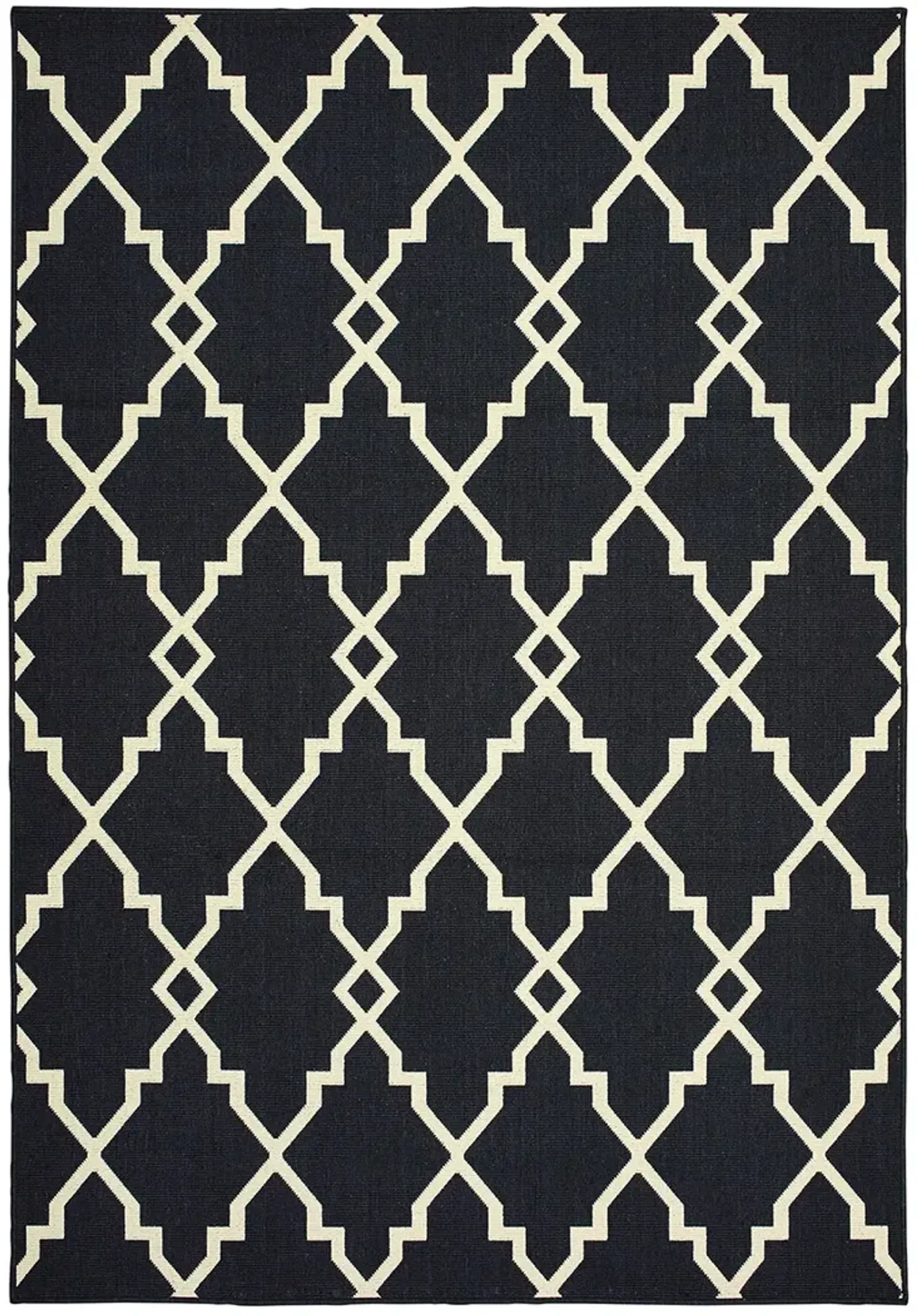 Marina 8'6" x 13' Black Rug