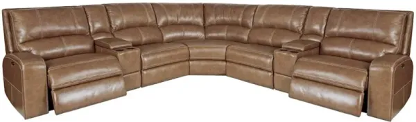 Parker Living 7 Piece Modular Power Reclining Sectional with Power Adjustable Headrests