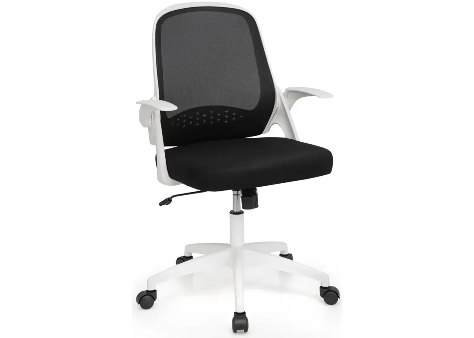 Adjustable Mesh Office Chair Rolling Computer Desk Chair with Flip-up Armrest