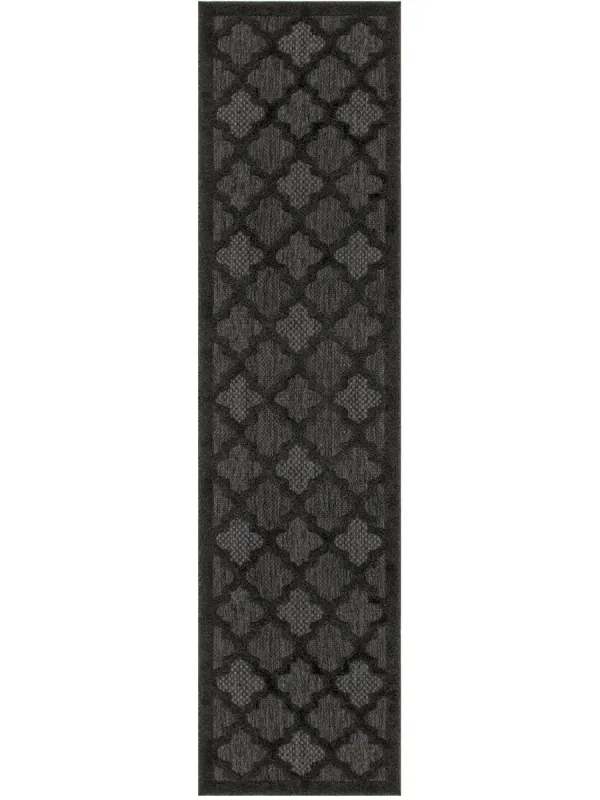 Easy Care NES01 Charcoal/Black 2'2" x 16' Rug