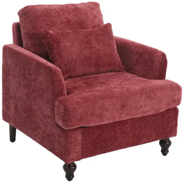 Clihome Wood Frame Armchair,  Modern Accent Chair Lounge Chair for Living Room