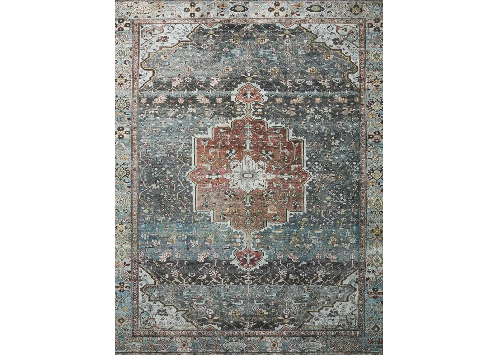 Margot MAT05 Ocean/Brick 7'6" x 9'6" Rug